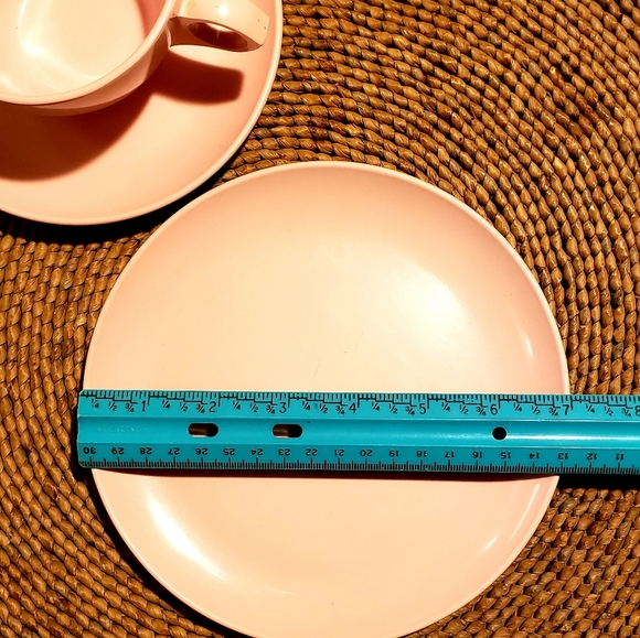 WINDSOR Melmac Vintage 50s Dessert Plate / Saucer / Coffee Cup in Pink MCM - Picture 8 of 11